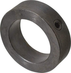 Climax Metal Products - 2-3/16" Bore, Steel, Set Screw Shaft Collar - 3-1/4" Outside Diam, 15/16" Wide - Apex Tool & Supply