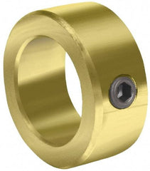 Climax Metal Products - 3/16" Bore, Stainless Steel, Set Screw Solid Set Screw Collars - 7/16" Outside Diam, 1/4" Wide - Apex Tool & Supply