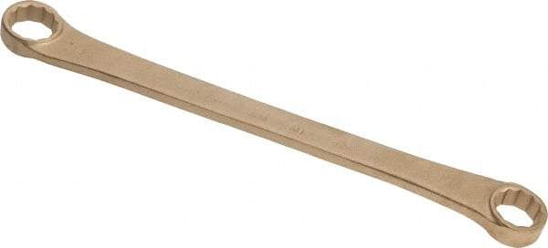 Ampco - 1" x 1-1/8" 12 Point Offset Box Wrench - Double End, 15-1/8" OAL, Aluminum Bronze - Apex Tool & Supply
