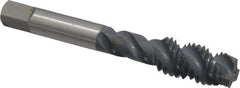 OSG - 1/2-13 UNC 3 Flute 3B Plug Spiral Flute Tap - High Speed Steel, elektraLUBE Finish, 3-3/8" OAL, Right Hand Flute, Right Hand Thread, H3, Series 107 - Apex Tool & Supply