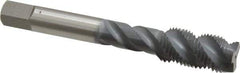 OSG - 1/2-20 UNF 3 Flute 3B Plug Spiral Flute Tap - High Speed Steel, elektraLUBE Finish, 3-3/8" OAL, Right Hand Flute, Right Hand Thread, H3, Series 107 - Apex Tool & Supply
