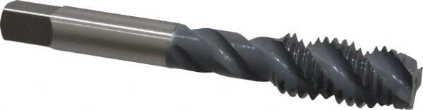 OSG - 1/2-13 UNC 3 Flute 2B Plug Spiral Flute Tap - High Speed Steel, elektraLUBE Finish, 3-3/8" OAL, Right Hand Flute, Right Hand Thread, H5, Series 107 - Apex Tool & Supply