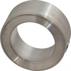 Climax Metal Products - 1" Bore, Stainless Steel, Set Screw Solid Set Screw Collars - 1-1/2" Outside Diam, 5/8" Wide - Apex Tool & Supply