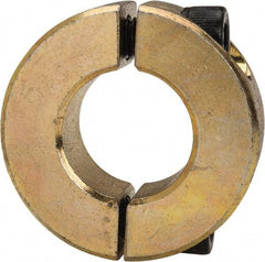 Climax Metal Products - 3/4" Bore, Steel, Two Piece Clamping Shaft Collar - 1-1/2" Outside Diam, 1/2" Wide - Apex Tool & Supply