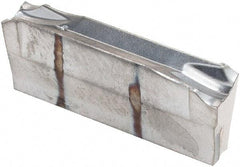 Iscar - DGR4000 JS IC328 Grade, 0.157" Cutting Width, Carbide Cutoff Insert - 15° Right Hand Lead Angle, TiN/TiCN/TiN Coated, Double End - Apex Tool & Supply