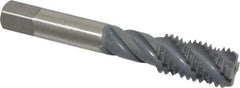 OSG - 5/8-11 UNC 4 Flute 3B Bottoming Spiral Flute Tap - High Speed Steel, elektraLUBE Finish, 3-13/16" OAL, Right Hand Flute, Right Hand Thread, H3, Series 107 - Apex Tool & Supply