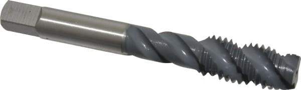 OSG - M12x1.75 Metric Coarse 3 Flute 6H Plug Spiral Flute Tap - High Speed Steel, elektraLUBE Finish, 3-3/8" OAL, Right Hand Flute, Right Hand Thread, D6, Series 143 - Apex Tool & Supply