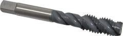 OSG - M12x1.75 Metric Coarse 3 Flute 6H Plug Spiral Flute Tap - High Speed Steel, elektraLUBE Finish, 3-3/8" OAL, Right Hand Flute, Right Hand Thread, D6, Series 143 - Apex Tool & Supply