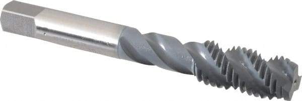 OSG - M12x1.75 Metric Coarse 3 Flute 6H Bottoming Spiral Flute Tap - High Speed Steel, elektraLUBE Finish, 3-3/8" OAL, Right Hand Flute, Right Hand Thread, D6, Series 143 - Apex Tool & Supply