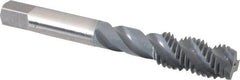 OSG - M12x1.75 Metric Coarse 3 Flute 6H Bottoming Spiral Flute Tap - High Speed Steel, elektraLUBE Finish, 3-3/8" OAL, Right Hand Flute, Right Hand Thread, D6, Series 143 - Apex Tool & Supply