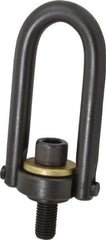 Jergens - 5,000 Lb Load Capacity Safety Engineered Center Pull Hoist Ring - 100 Ft/Lb Torque, 3/4 - 10 Thread, Alloy Steel - Apex Tool & Supply