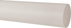 Made in USA - 2' Long, 4" Diam, Polypropylene Plastic Rod - Natural (Color) - Apex Tool & Supply