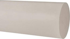 Made in USA - 1' Long, 5" Diam, Polypropylene Plastic Rod - Natural (Color) - Apex Tool & Supply