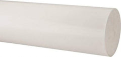 Made in USA - 2' Long, 6" Diam, Polypropylene Plastic Rod - Natural (Color) - Apex Tool & Supply