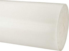 Made in USA - 1' Long, 9" Diam, Polypropylene Plastic Rod - Natural (Color) - Apex Tool & Supply