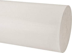 Made in USA - 2' Long, 9" Diam, Polypropylene Plastic Rod - Natural (Color) - Apex Tool & Supply
