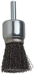 DeWALT - 8" OD, 1/2" Arbor Hole, Crimped Steel Wheel Brush - 1" Face Width, 0.014" Filament Diam, 4,000 RPM - Apex Tool & Supply