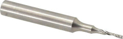 Onsrud - 1/16" Cutting Diam x 1/4" Length of Cut, 1 Flute, Upcut Spiral Router Bit - Uncoated, Right Hand Cut, Solid Carbide, 2" OAL x 1/4" Shank Diam, Single Edge, 21° Helix Angle - Apex Tool & Supply