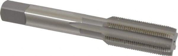 OSG - 5/8-24 UNEF 6 Flute Bright Finish High Speed Steel Straight Flute Standard Hand Tap - Plug, Right Hand Thread, 3-13/16" OAL, 1-13/16" Thread Length, H3 Limit, Oversize - Apex Tool & Supply