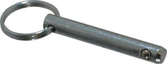 Gibraltar - 5/16" Pin Diam, 2" Long, Zinc Plated Steel Ball Lock Hitch Pin - 1-5/8" Usable Length - Apex Tool & Supply