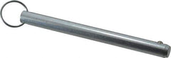 Gibraltar - 1/2" Pin Diam, 5-1/2" Long, Zinc Plated Steel Ball Lock Hitch Pin - 5" Usable Length - Apex Tool & Supply