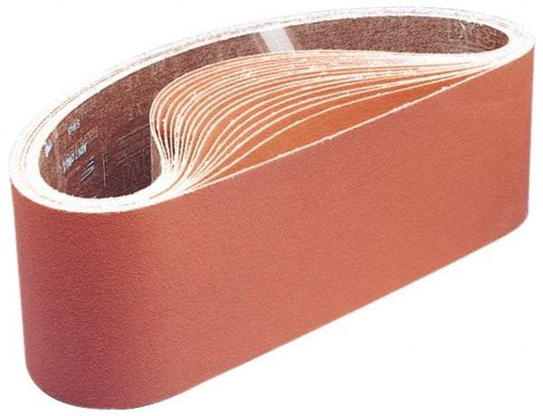 3M - 2" Wide x 132" OAL, 220 Grit, Ceramic Abrasive Belt - Ceramic, Very Fine, Coated, J Weighted Cloth Backing, Series 707E - Apex Tool & Supply