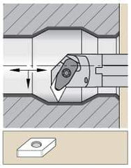 Kennametal - 1-1/2" Min Bore Diam, 14" OAL, 1-1/2" Shank Diam, A-DDPN-KC Indexable Boring Bar - DN.. Insert, Clamp Holding Method - Apex Tool & Supply