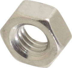 Value Collection - M6x1.00 Metric Coarse Stainless Steel Right Hand Hex Nut - 10mm Across Flats, 5mm High, Uncoated - Apex Tool & Supply