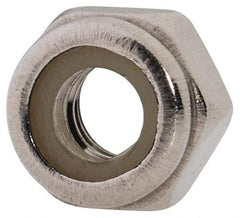 Value Collection - M4x0.70 Metric Coarse 316 & Austenitic Grade A4 Hex Lock Nut with Nylon Insert - 5mm High, Uncoated - Apex Tool & Supply