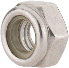 Value Collection - M6x1.00 Metric Coarse 316 & Austenitic Grade A4 Hex Lock Nut with Nylon Insert - 6mm High, Uncoated - Apex Tool & Supply