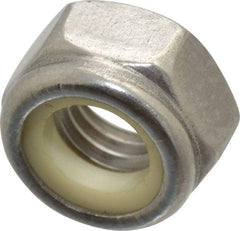 Value Collection - M8x1.25 Metric Coarse 316 & Austenitic Grade A4 Hex Lock Nut with Nylon Insert - 8mm High, Uncoated - Apex Tool & Supply