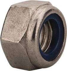 Value Collection - M12x1.75 Metric Coarse 316 & Austenitic Grade A4 Hex Lock Nut with Nylon Insert - 12mm High, Uncoated - Apex Tool & Supply