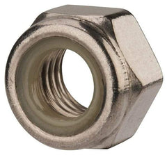 Value Collection - M14x2.00 Metric Coarse 316 & Austenitic Grade A4 Hex Lock Nut with Nylon Insert - 14mm High, Uncoated - Apex Tool & Supply
