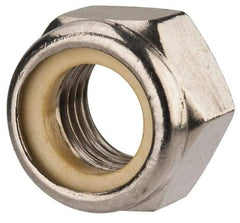 Value Collection - M16x2.00 Metric Coarse 316 & Austenitic Grade A4 Hex Lock Nut with Nylon Insert - 16mm High, Uncoated - Apex Tool & Supply