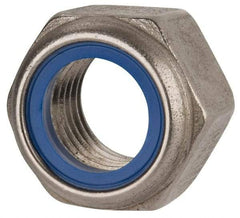 Value Collection - M22x2.50 Metric Coarse 316 & Austenitic Grade A4 Hex Lock Nut with Nylon Insert - 22mm High, Uncoated - Apex Tool & Supply