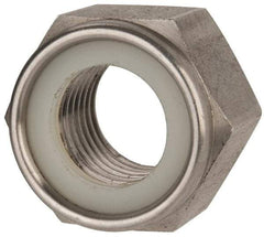 Value Collection - M27x3.00 Metric Coarse 316 & Austenitic Grade A4 Hex Lock Nut with Nylon Insert - 27mm High, Uncoated - Apex Tool & Supply