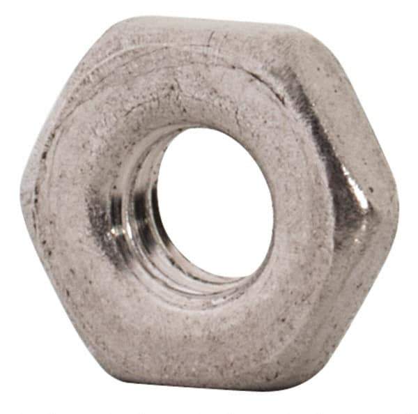 Value Collection - M3x0.50 Metric Coarse Stainless Steel Right Hand Hex Jam Nut - 5.5mm Across Flats, 1.8mm High, Uncoated - Apex Tool & Supply