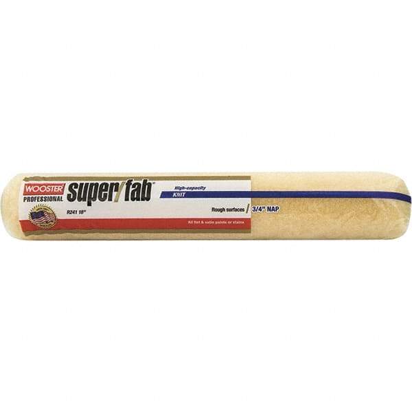 Wooster Brush - 3/4" Nap, 18" Wide Paint Roller - Semi-Rough to Rough Texture, Synthetic Knit - Apex Tool & Supply