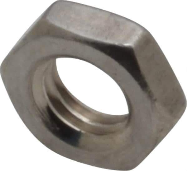 Value Collection - M5x0.80 Metric Coarse Stainless Steel Right Hand Hex Jam Nut - 8mm Across Flats, 2.7mm High, Uncoated - Apex Tool & Supply