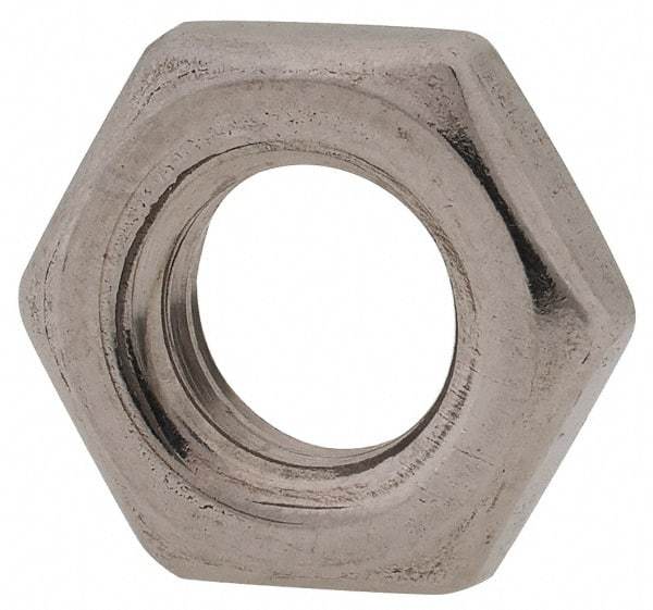 Value Collection - M8x1.25 Metric Coarse Stainless Steel Right Hand Hex Jam Nut - 13mm Across Flats, 4mm High, Uncoated - Apex Tool & Supply
