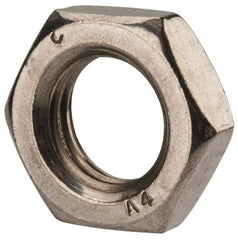 Value Collection - M16x2.00 Metric Coarse Stainless Steel Right Hand Hex Jam Nut - 24mm Across Flats, 8mm High, Uncoated - Apex Tool & Supply