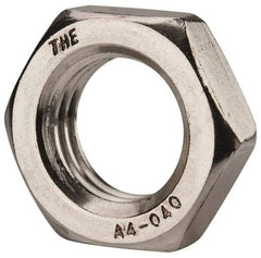 Value Collection - M20x2.50 Metric Coarse Stainless Steel Right Hand Hex Jam Nut - 30mm Across Flats, 10mm High, Uncoated - Apex Tool & Supply