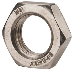 Value Collection - M22x2.50 Metric Coarse Stainless Steel Right Hand Hex Jam Nut - 32mm Across Flats, 11mm High, Uncoated - Apex Tool & Supply