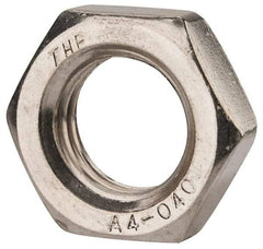 Value Collection - M24x3.00 Metric Coarse Stainless Steel Right Hand Hex Jam Nut - 36mm Across Flats, 12mm High, Uncoated - Apex Tool & Supply