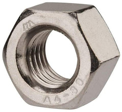 Value Collection - M12x1.75 Metric Coarse Stainless Steel Right Hand Heavy Hex Nut - 19mm Across Flats, 12mm High, Uncoated - Apex Tool & Supply