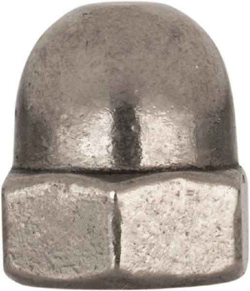 Value Collection - M8x1.25 Metric Coarse, 13mm Width Across Flats, Uncoated, Stainless Steel Acorn Nut - 15mm Overall Height, Austenitic A4, DIN 1587 - Apex Tool & Supply