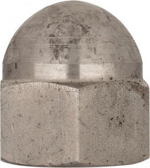 Value Collection - M30x3.5 Metric Coarse, 46mm Width Across Flats, Uncoated, Stainless Steel Acorn Nut - 54mm Overall Height, Austenitic A4, DIN 1587 - Apex Tool & Supply
