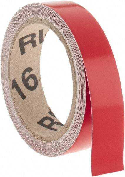 NMC - Red Solid Color Vinyl Tape - 1" Wide x 30' Long x 0.002" Thick, General Traffic - Apex Tool & Supply