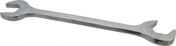 Proto - 1-3/8" Standard Open End Wrench - 13-3/4" OAL, Double End, Chrome Finish, 15° & 60° Head Angle - Apex Tool & Supply