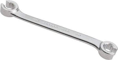 Proto - 3/8 x 7/16", Satin Finish, Open End Flare Nut Wrench - 12 Points, 6-1/4" OAL, Steel, Double End Head - Apex Tool & Supply